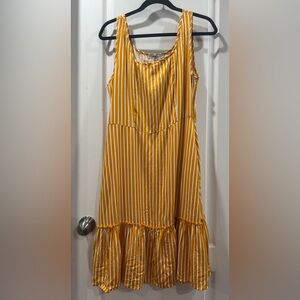 Cleo Mustard and White Striped Blouse